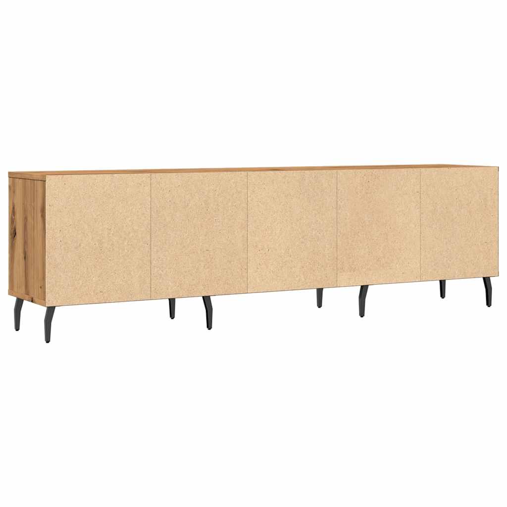 Tv-meubel 150x30x44,5 cm bewerkt hout artisanaal eikenkleur