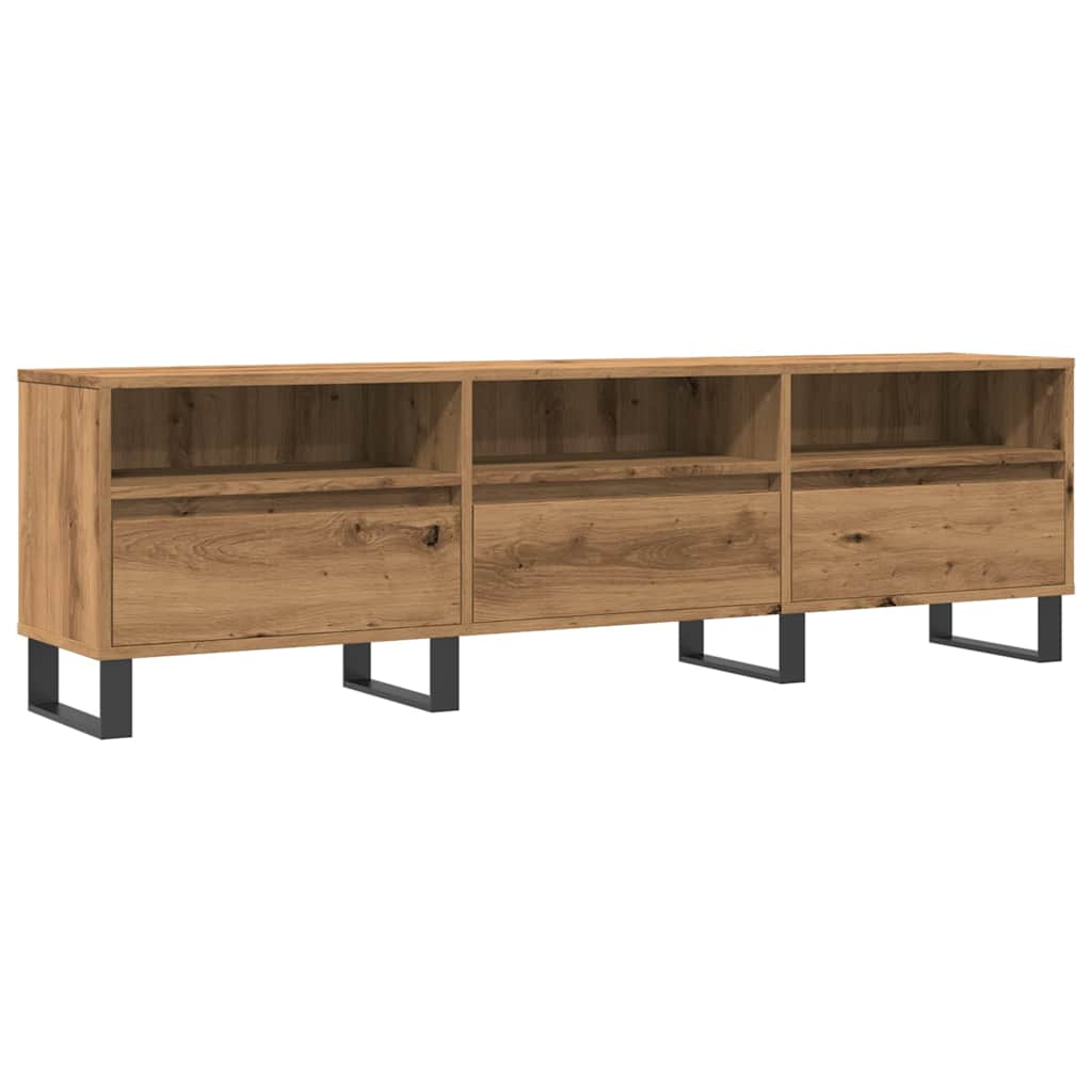 Tv-meubel 150x30x44,5 cm bewerkt hout artisanaal eikenkleur