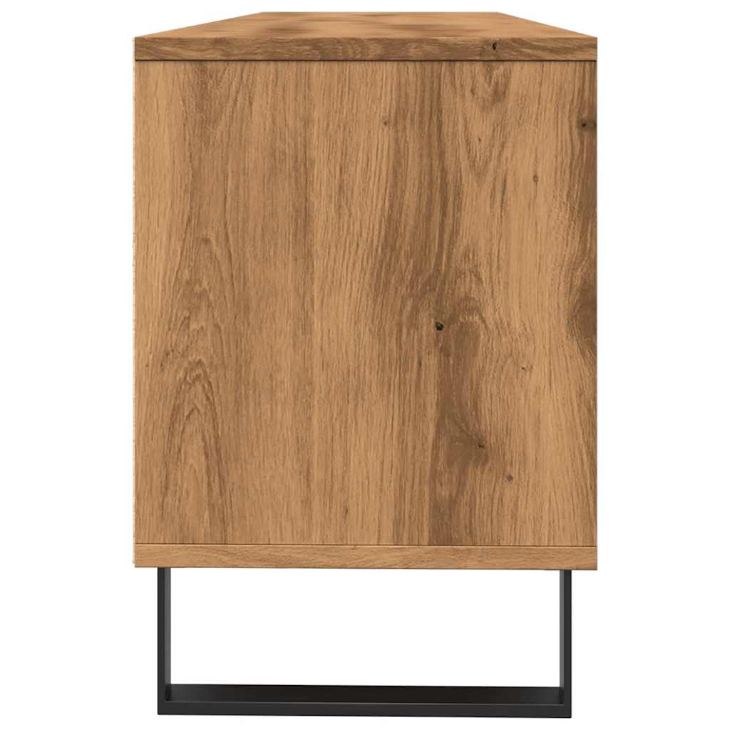 Tv-meubel 150x30x44,5 cm bewerkt hout artisanaal eikenkleur