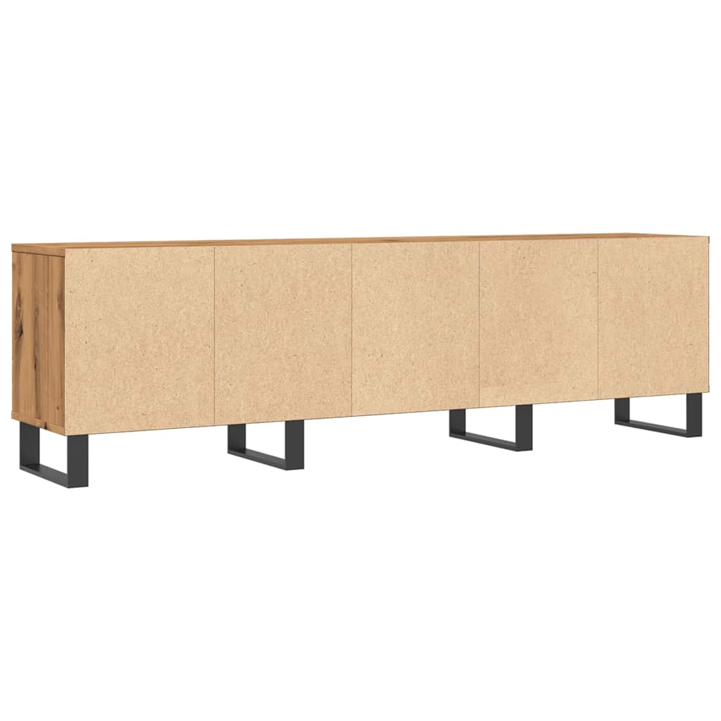 Tv-meubel 150x30x44,5 cm bewerkt hout artisanaal eikenkleur