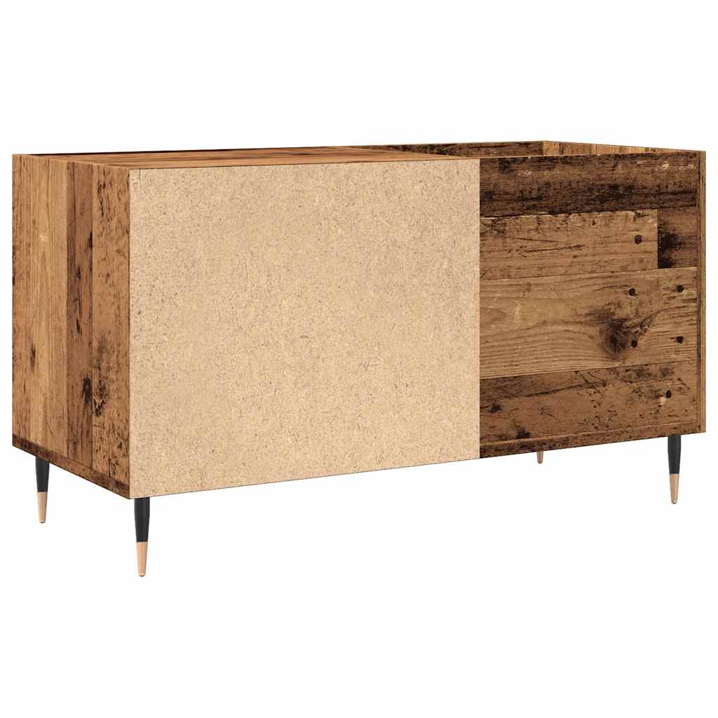 Platenkast 84,5x38x48 cm bewerkt hout oud houtkleurig