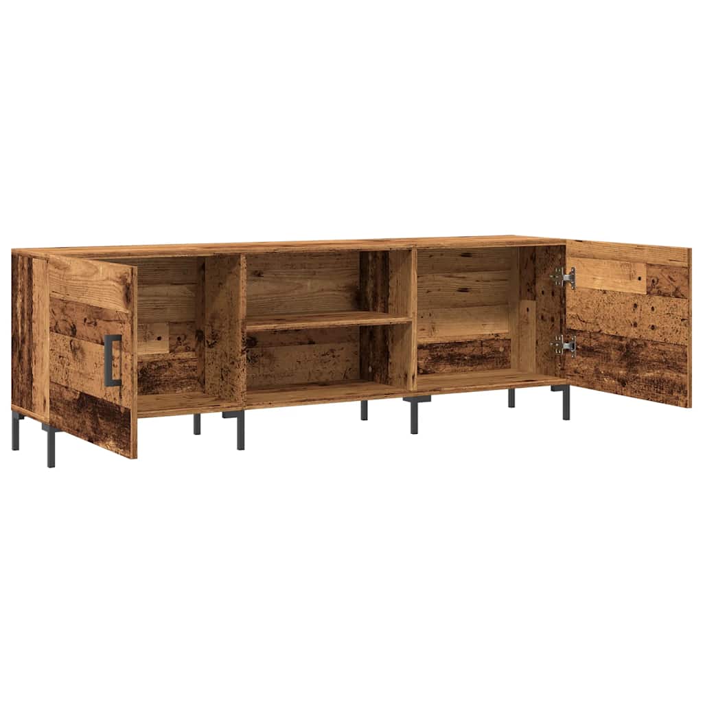 Tv-meubel 150x30x50 cm bewerkt hout oud houtkleurig