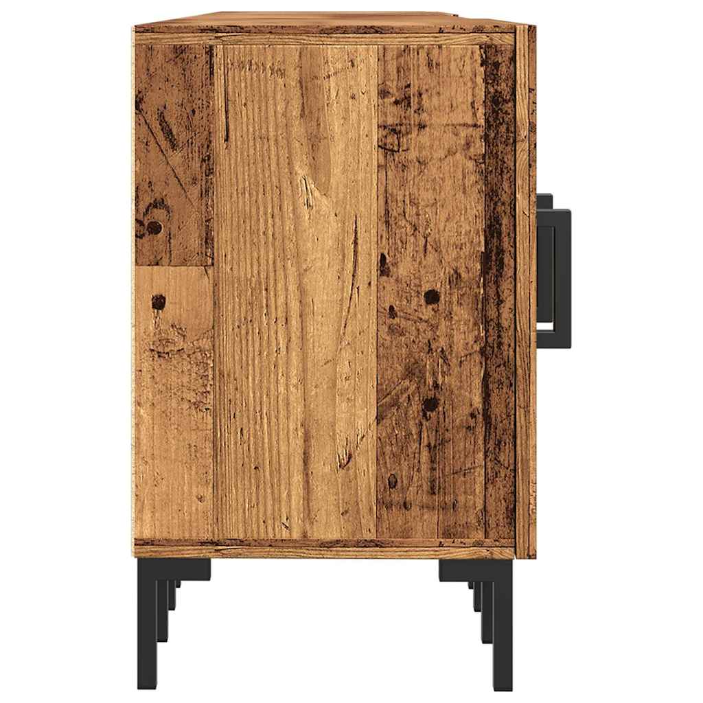 Tv-meubel 150x30x50 cm bewerkt hout oud houtkleurig