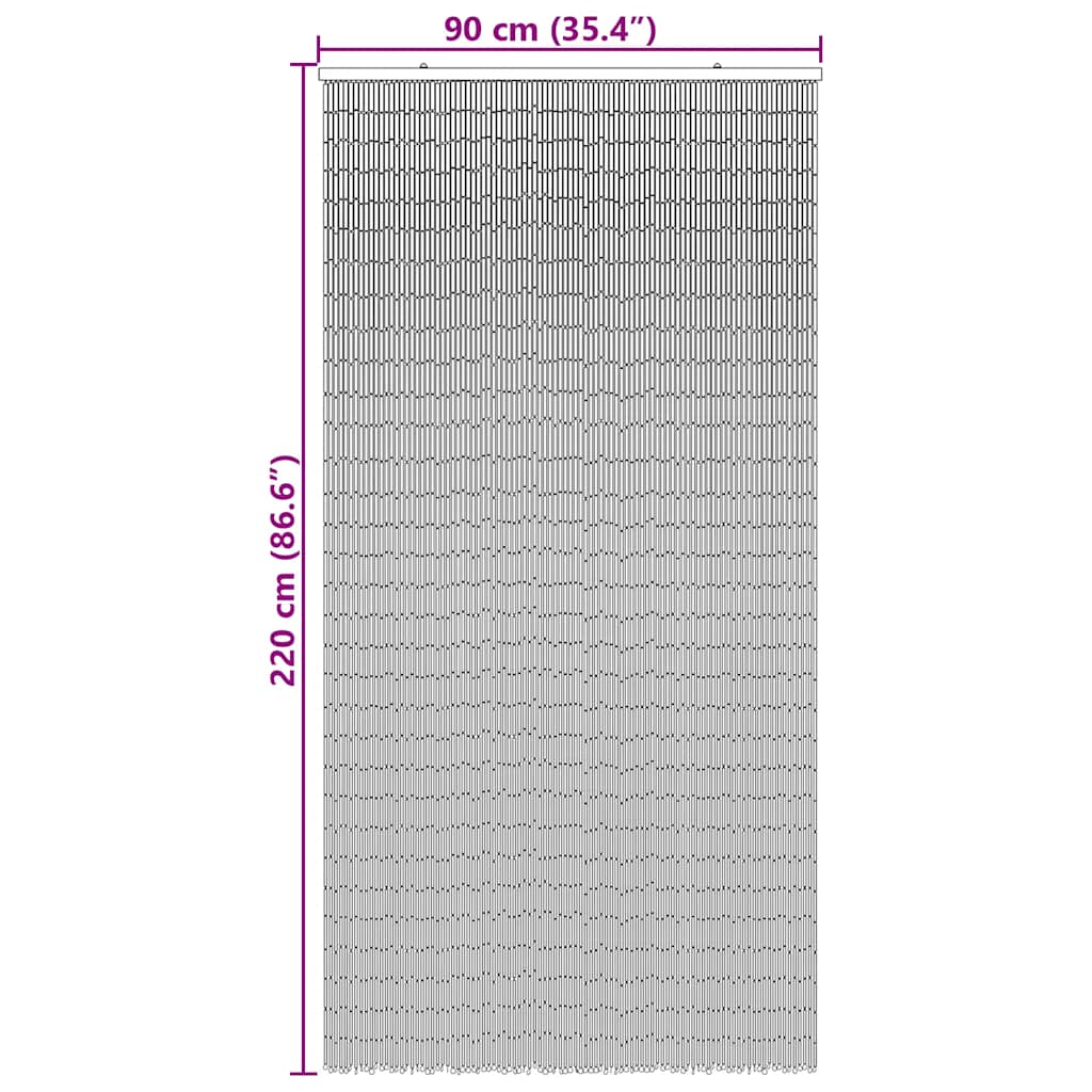 Insectengordijn Palmboom print 90x220 cm bamboe