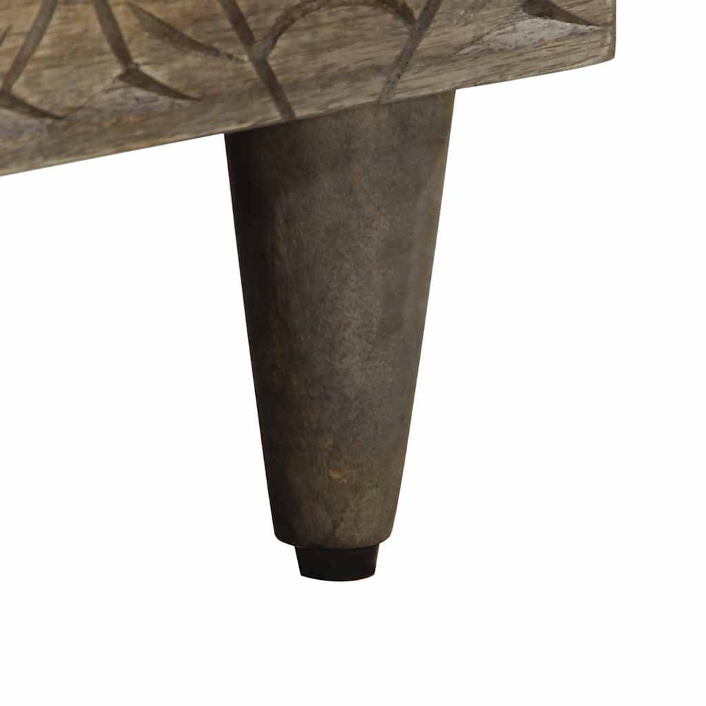 Nachtkastje 50x33x60 cm massief mangohout lichtgrijs