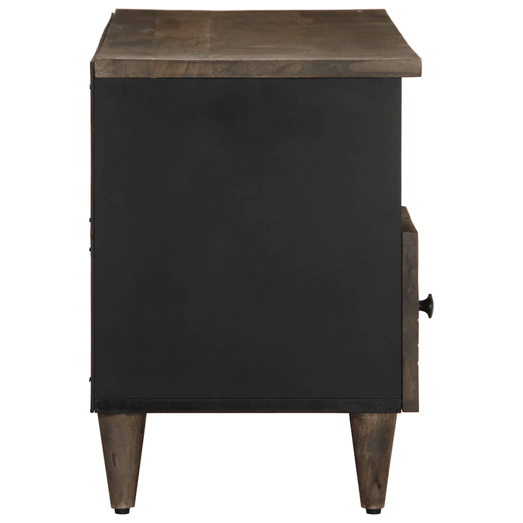 Tv-meubel 100x33x46 cm massief mangohout zwart