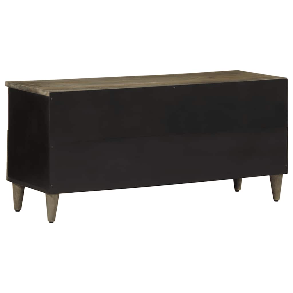 Tv-meubel 100x33x46 cm massief mangohout zwart