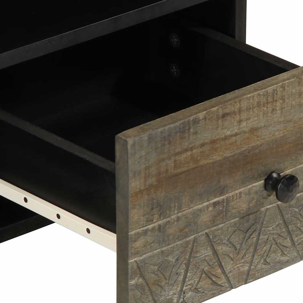 Tv-meubel 100x33x46 cm massief mangohout zwart