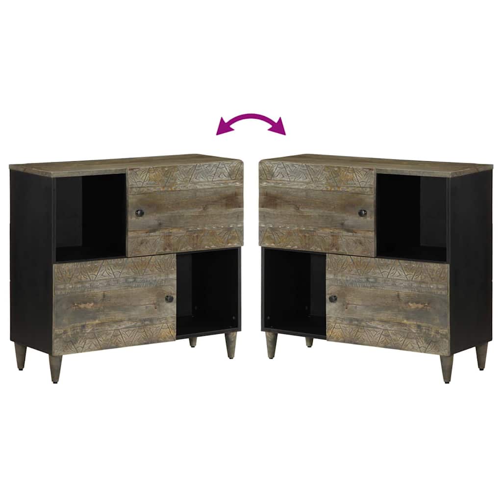 Dressoir 80x33x75 cm massief mangohout