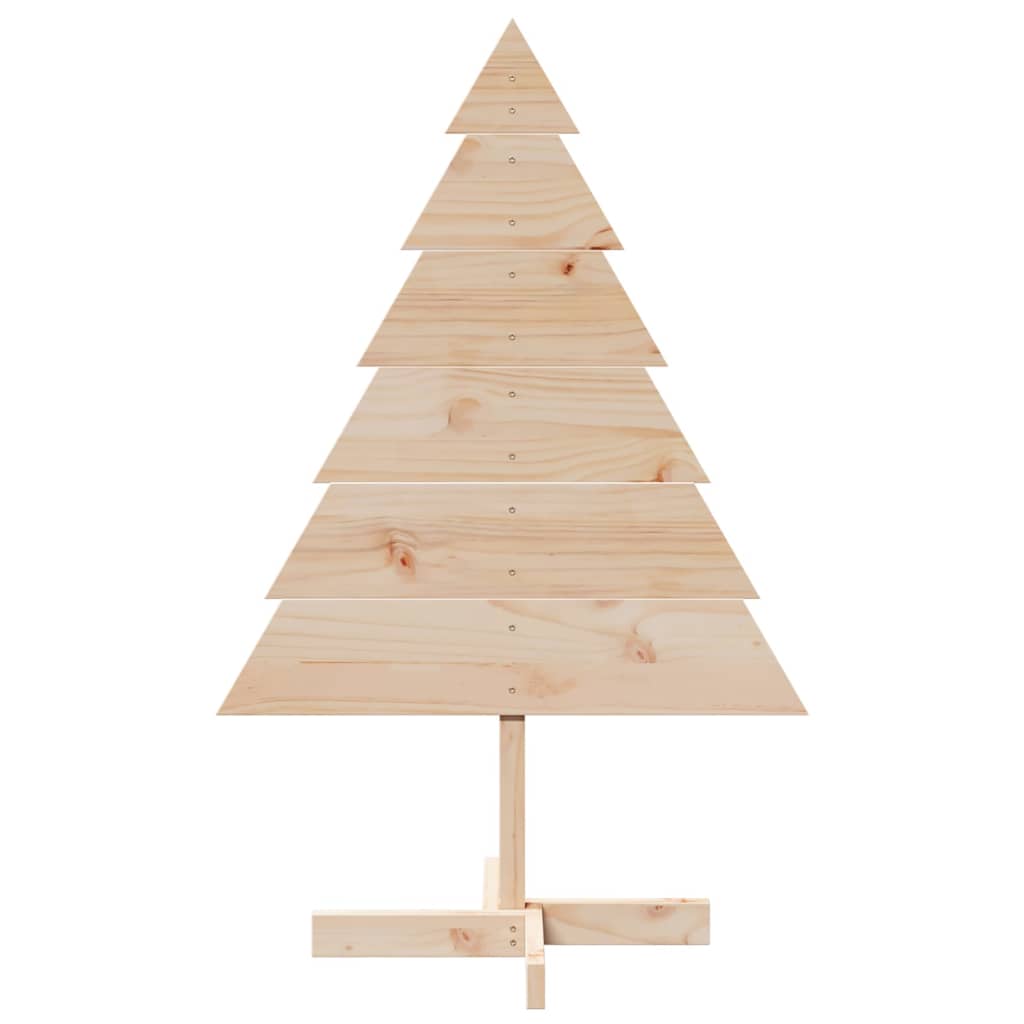 Kerstdecoratie kerstboom 110 cm massief hout