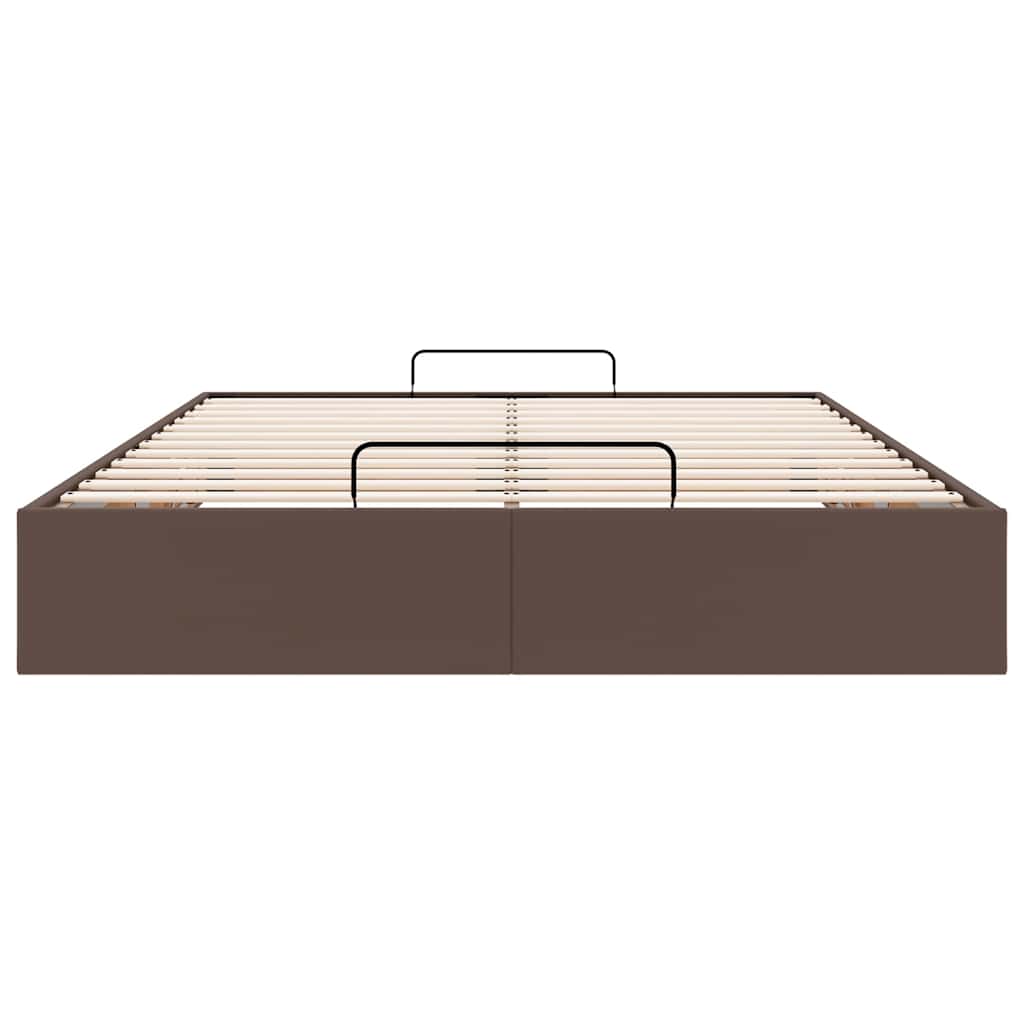 Bedframe zonder matras 140x200 cm kunstleer bruin