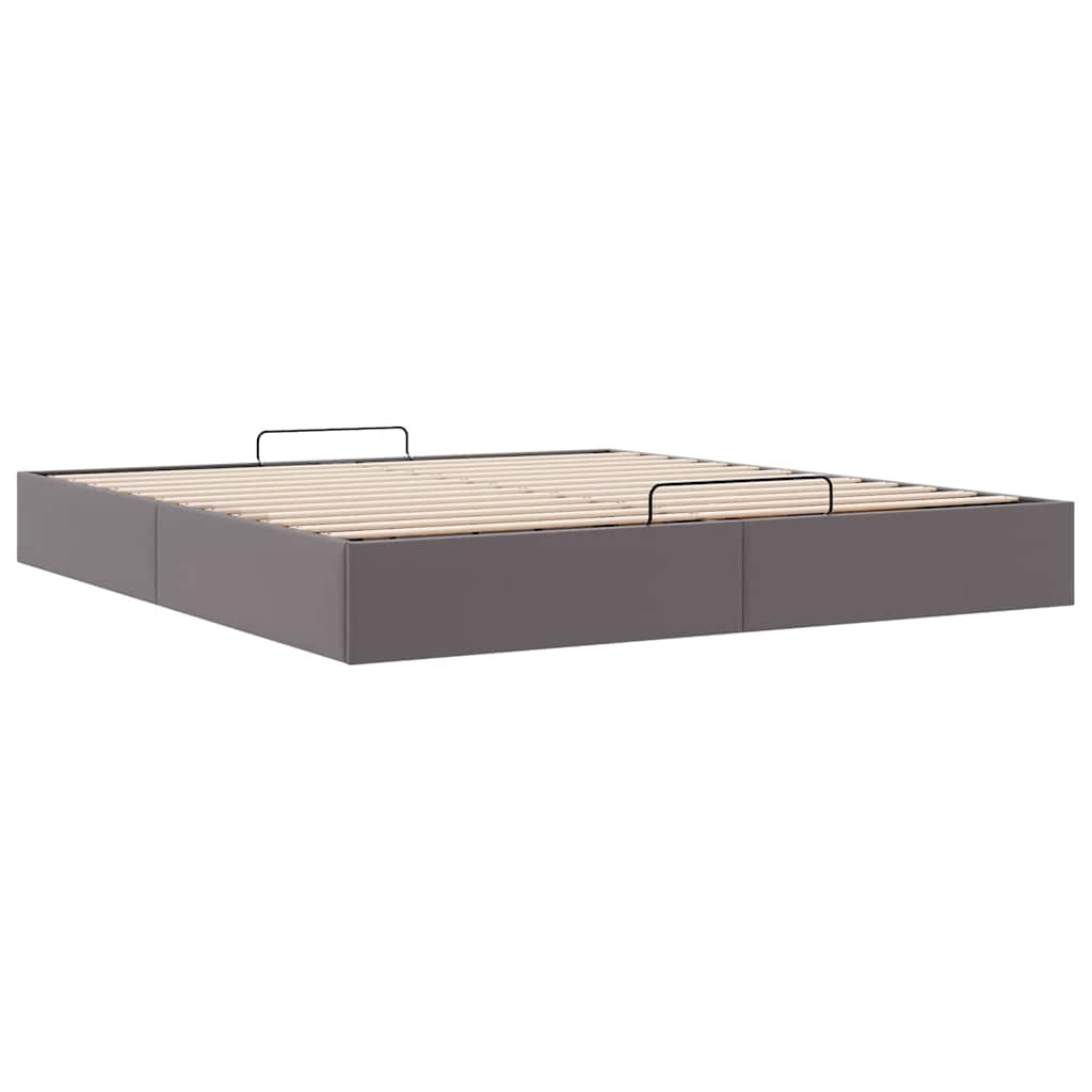 Bedframe zonder matras 160x200 cm kunstleer grijs