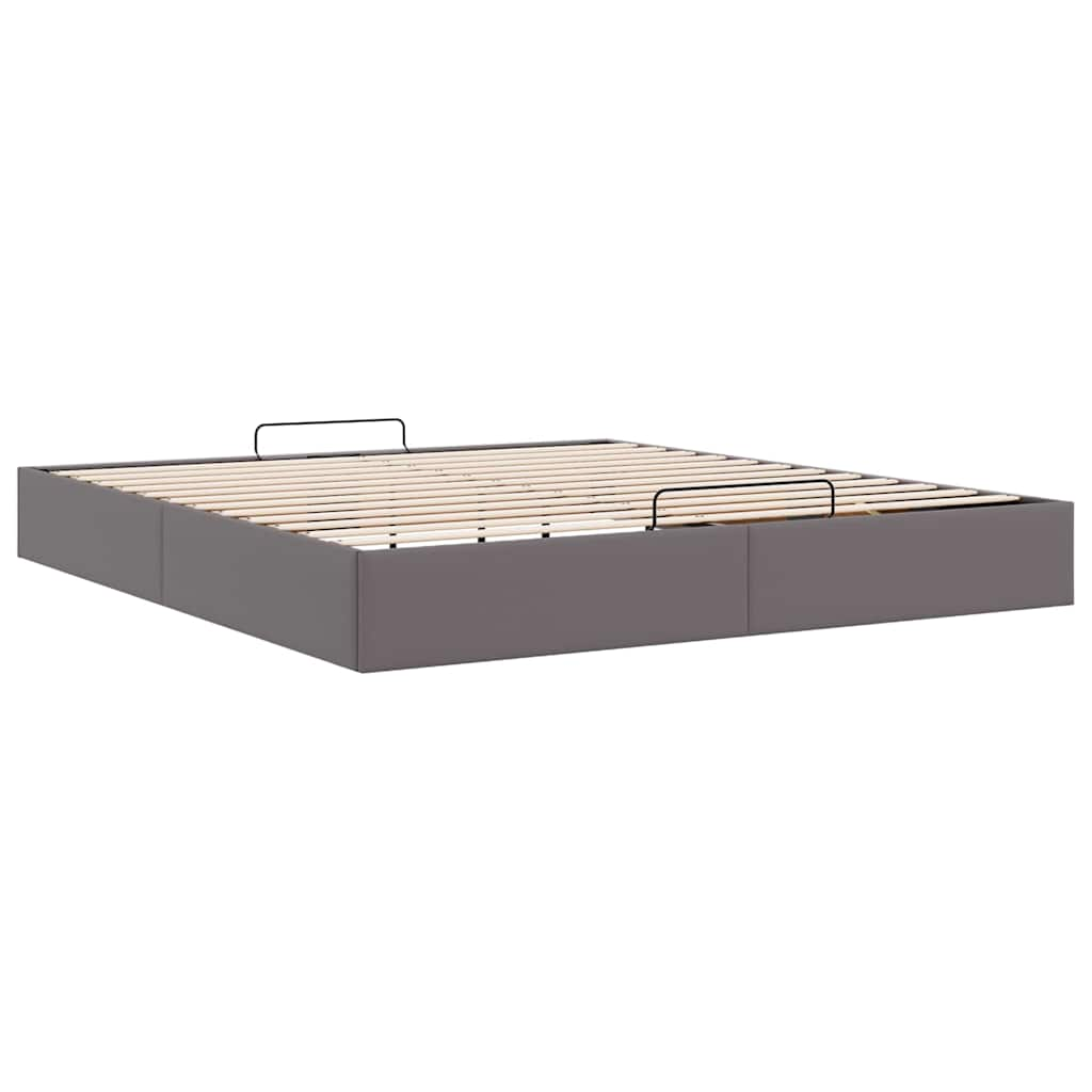 Bedframe zonder matras 160x200 cm kunstleer grijs