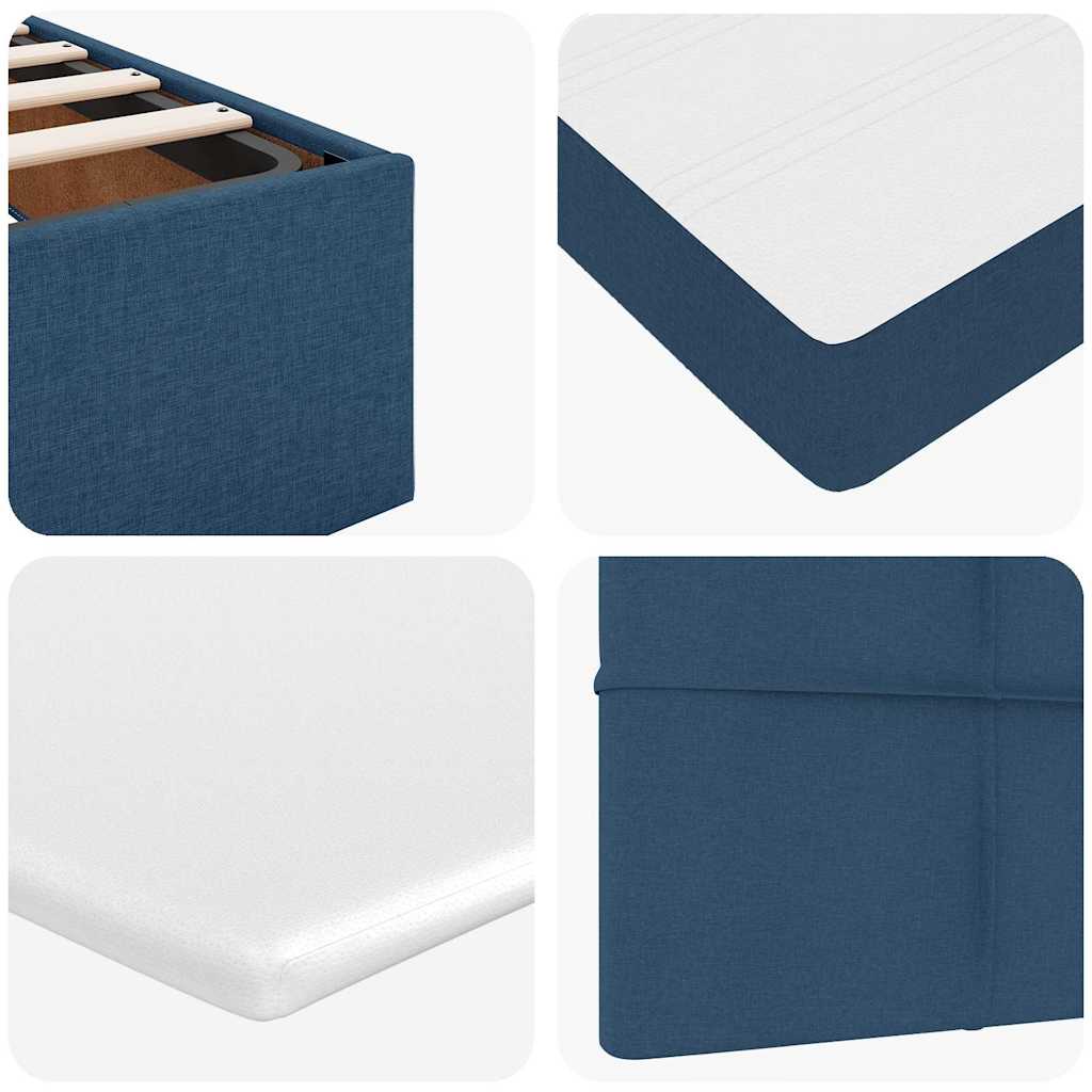 Ottoman bed met matras 140x190cm stof blauw