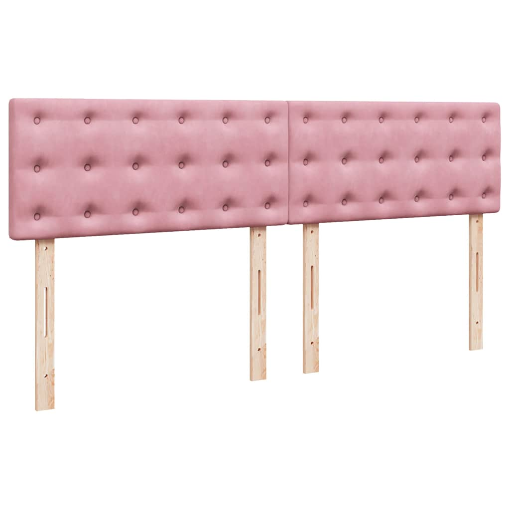 Bedframe met matras 180x200 cm fluweel roze