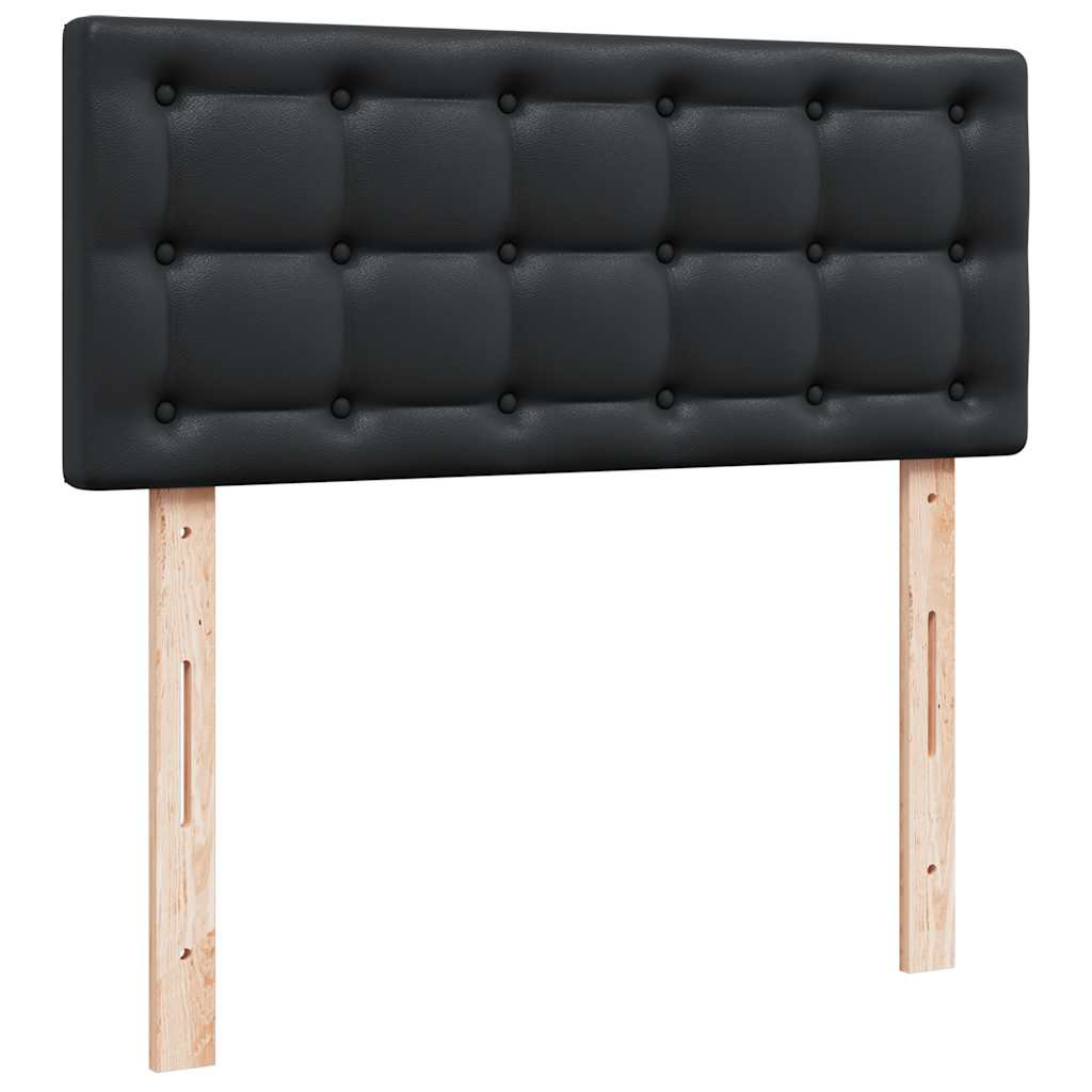 Bedframe met matras 120x190 cm kunstleer zwart