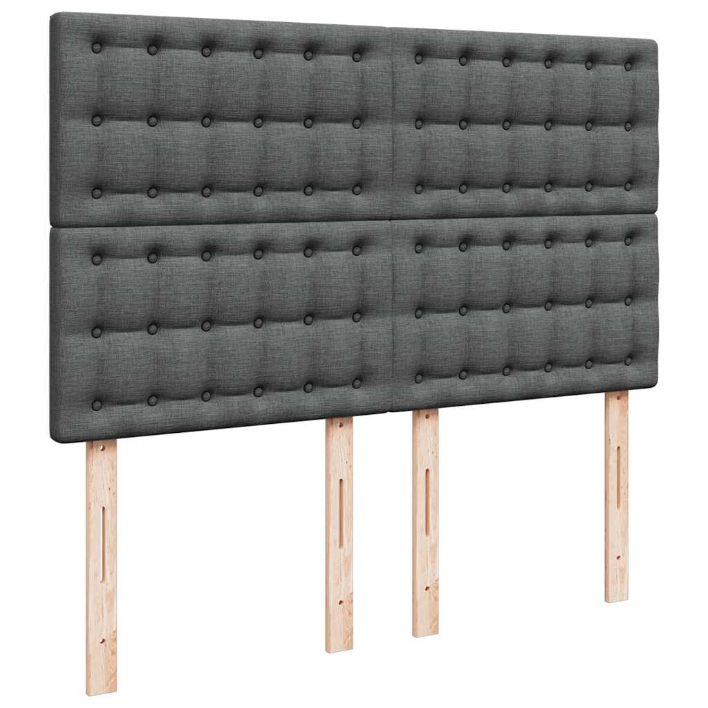 Ottoman bed met matras 140x190cm stof donkergrijs