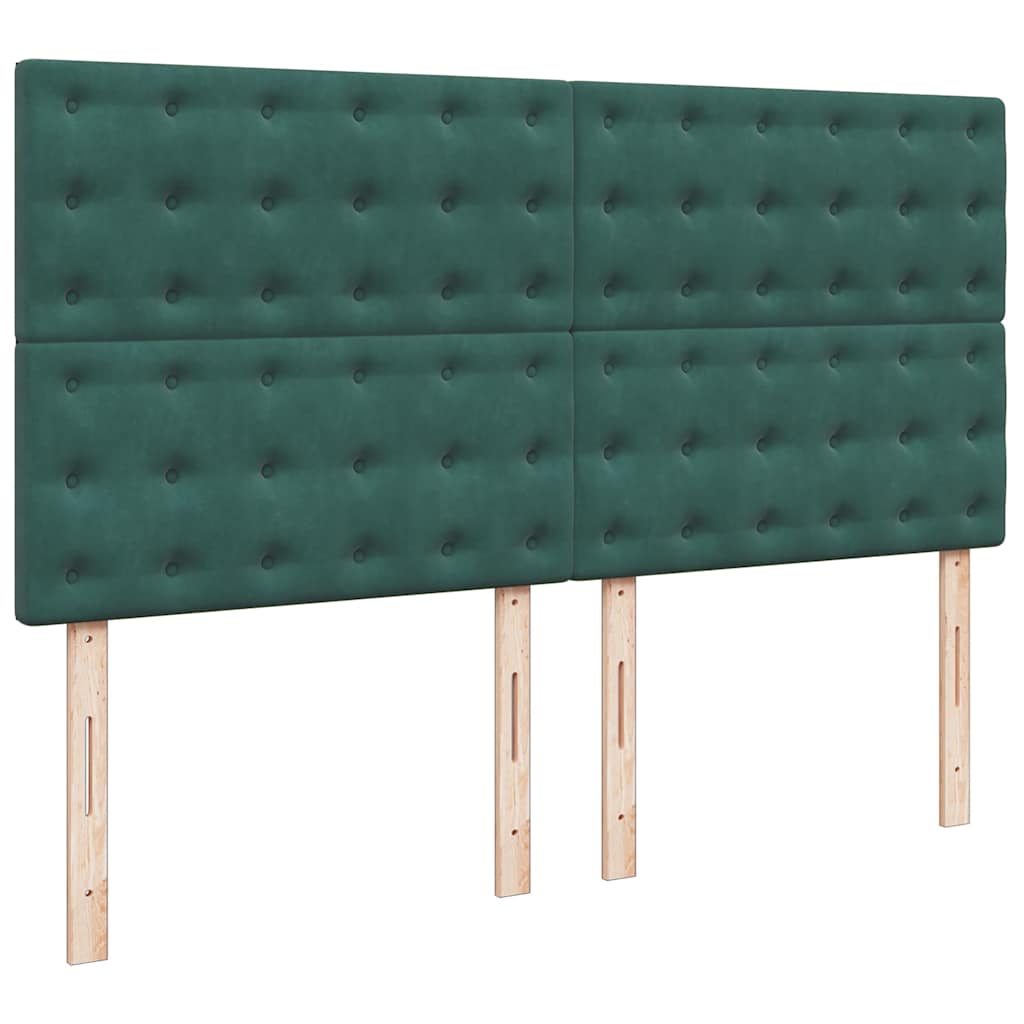 Ottoman bed met matrassen 180x200cm fluweel donkergroen