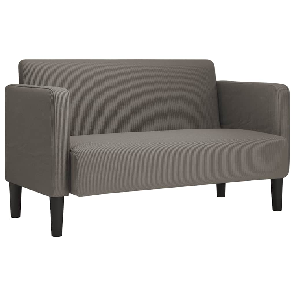 Loveseat bank 109 cm corduroy stof lichtgrijs