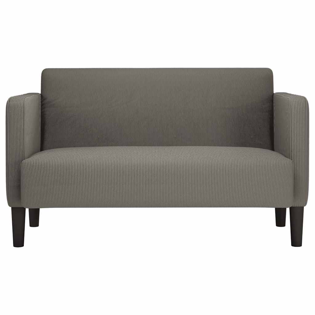 Loveseat bank 109 cm corduroy stof lichtgrijs