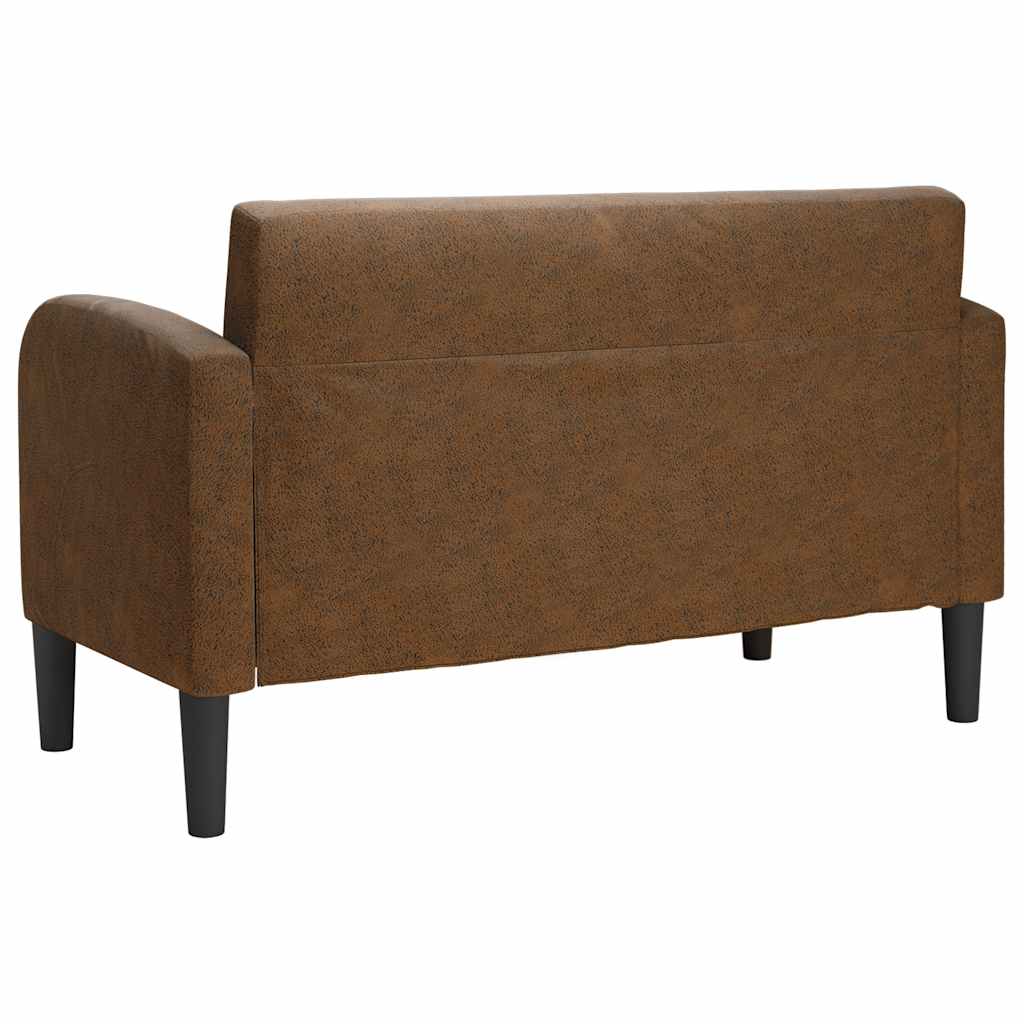 Loveseat bank 110 cm kunstleer bruin