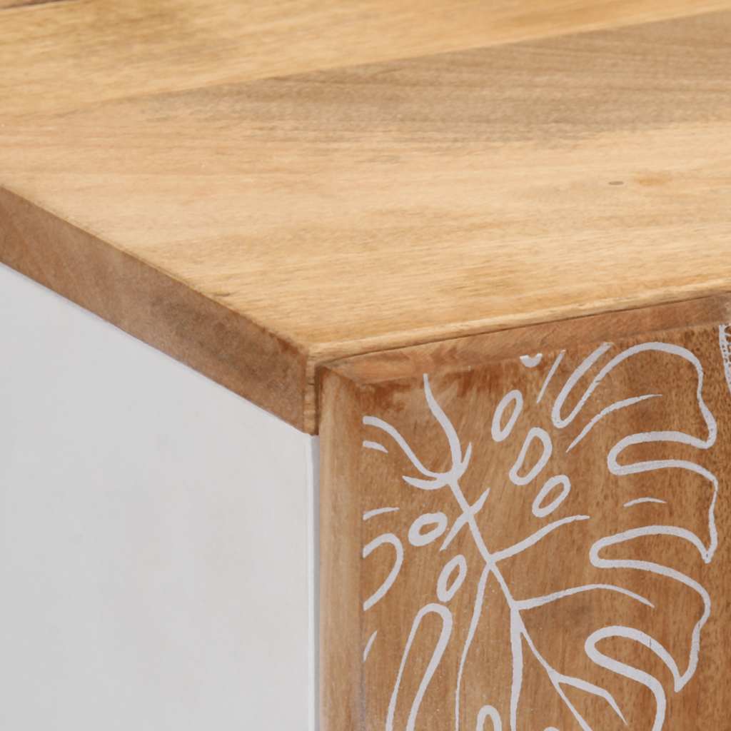 Hoge kast 60x33,5x100 cm massief mangohout