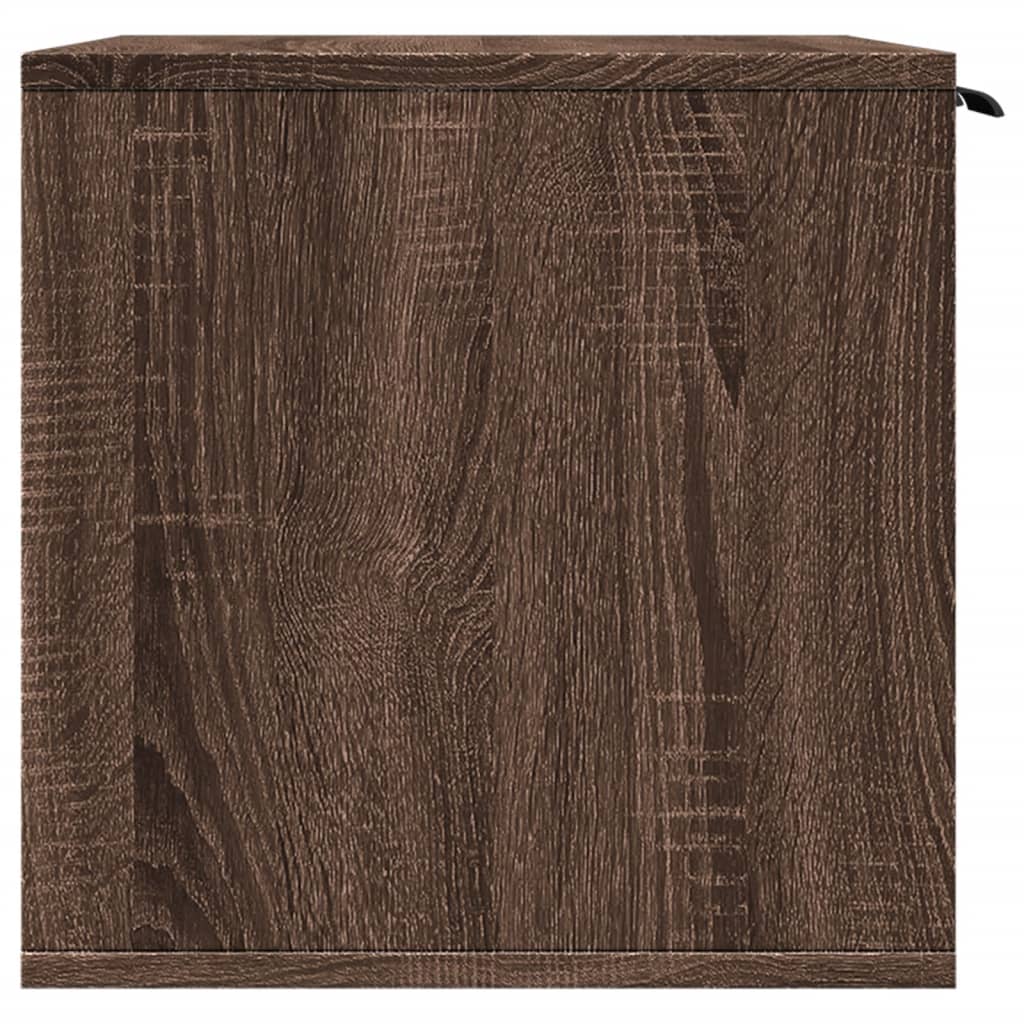 Kattenbakkast 60x40x40 cm bewerkt hout bruin eikenkleurig