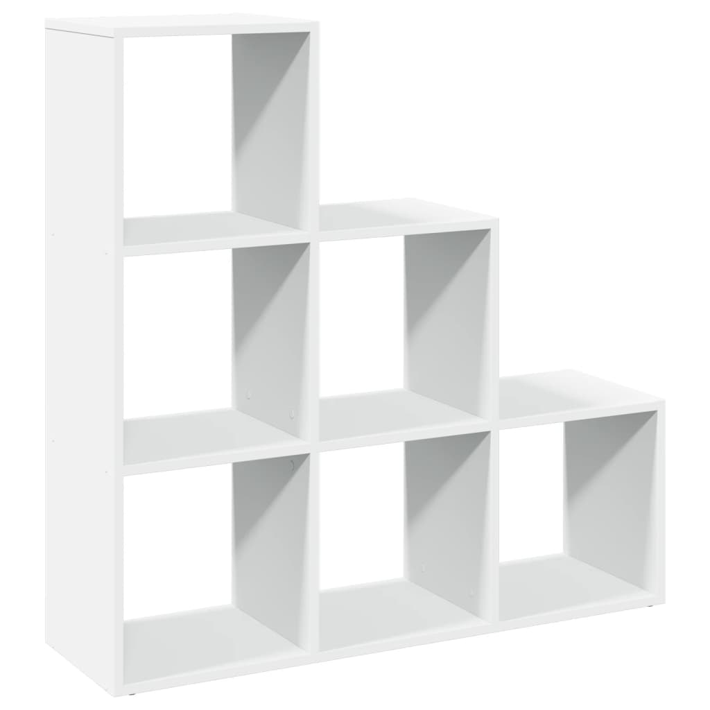 Kamerscherm / boekenkast 3-laags 99x29x99 cm bewerkt hout wit