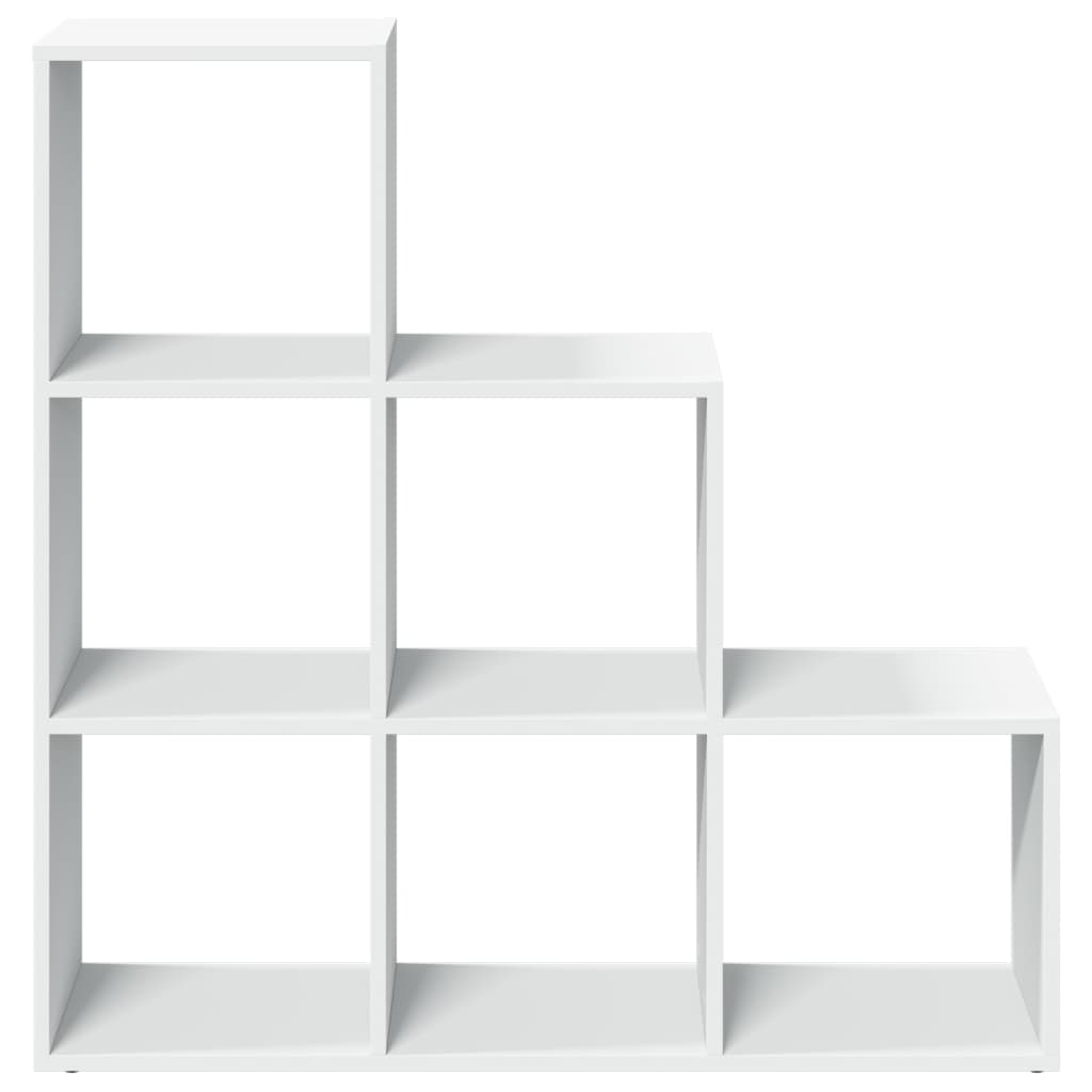 Kamerscherm / boekenkast 3-laags 99x29x99 cm bewerkt hout wit