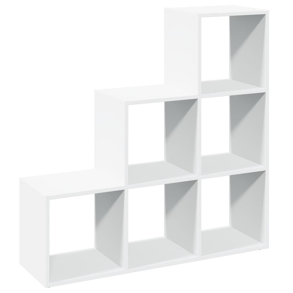 Kamerscherm / boekenkast 3-laags 99x29x99 cm bewerkt hout wit