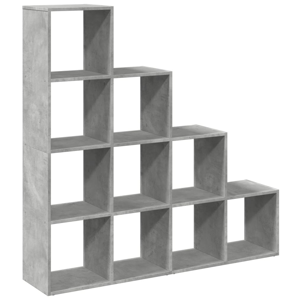 Kamerscherm / boekenkast 4-laags 131,5x29x131,5 cm hout grijs