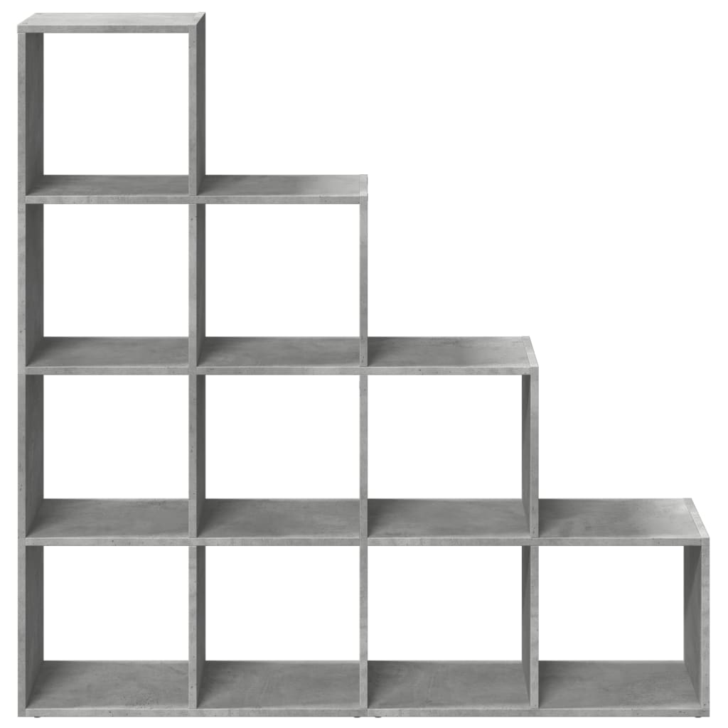 Kamerscherm / boekenkast 4-laags 131,5x29x131,5 cm hout grijs