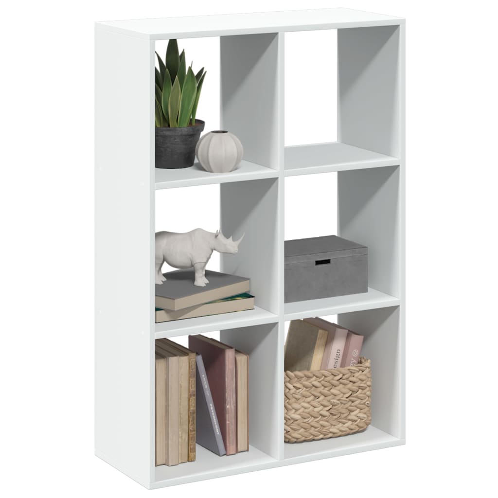 Kamerscherm / boekenkast 69,5x29x103,5 cm bewerkt hout wit