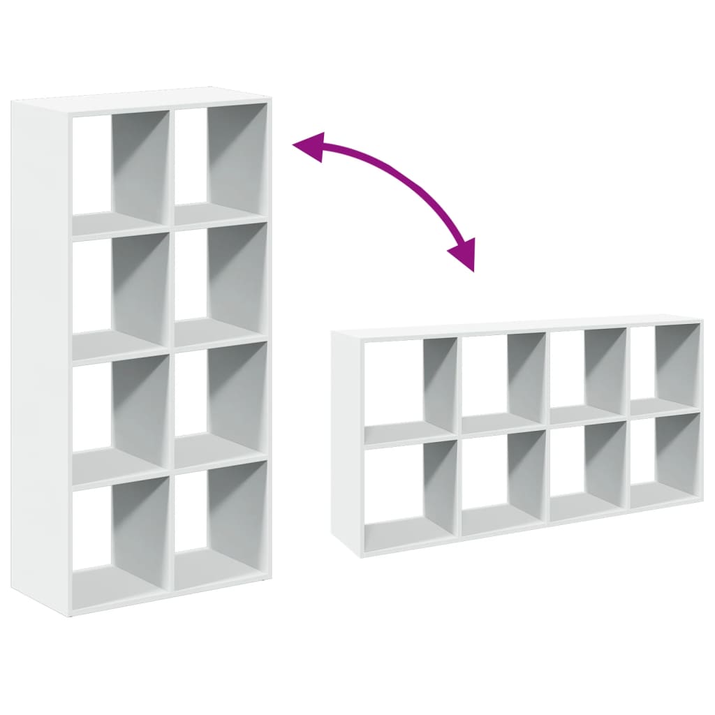 Kamerscherm / boekenkast 69,5x29x137,5 cm bewerkt hout wit