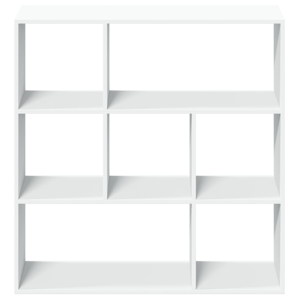 Kamerscherm / boekenkast 102x29x103,5 cm bewerkt hout wit