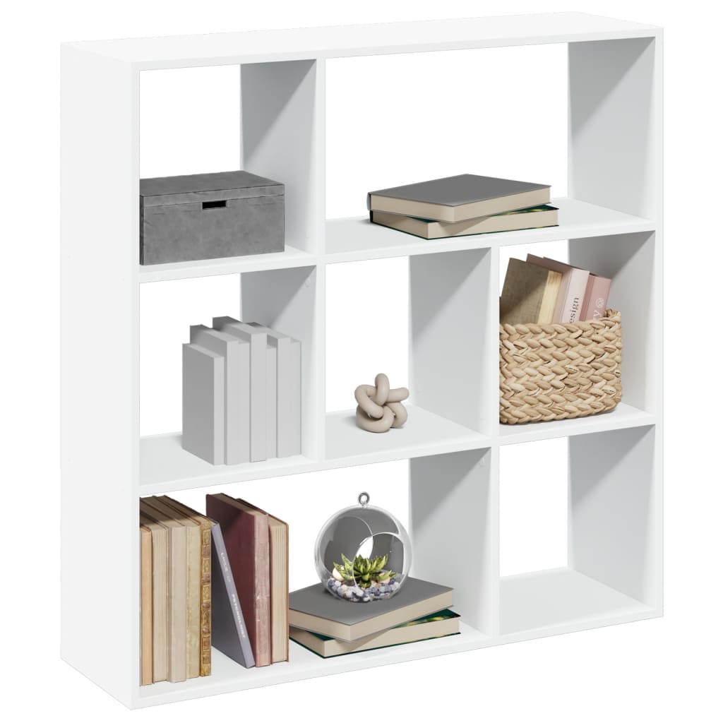 Kamerscherm / boekenkast 102x29x103,5 cm bewerkt hout wit