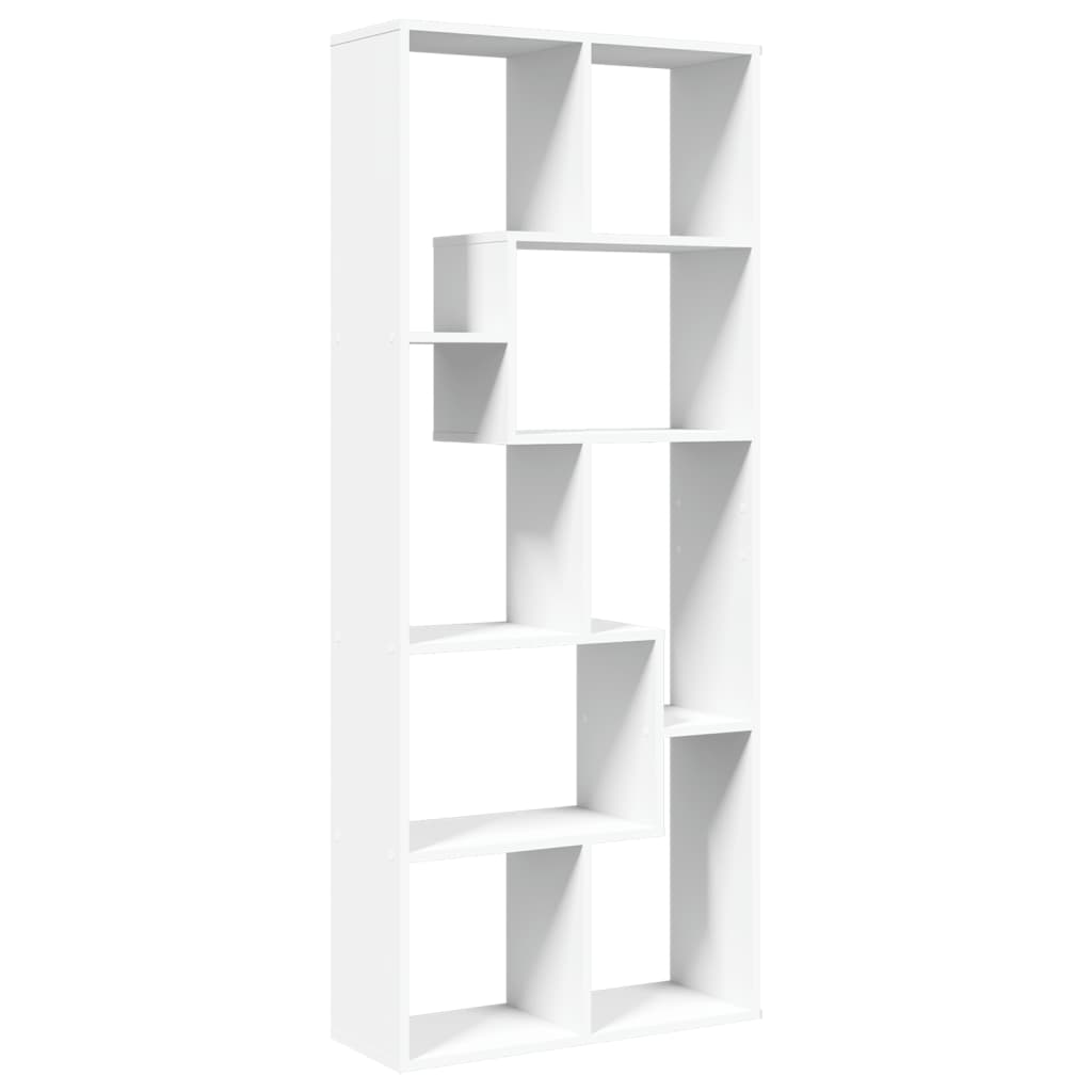 Kamerscherm / boekenkast 67x25x161,5 cm bewerkt hout wit