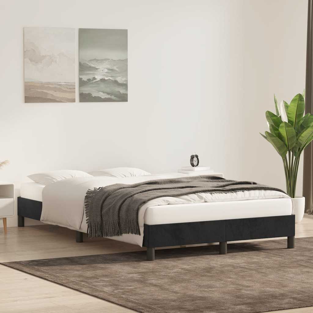 Bedframe zonder matras 120x210 cm fluweel zwart