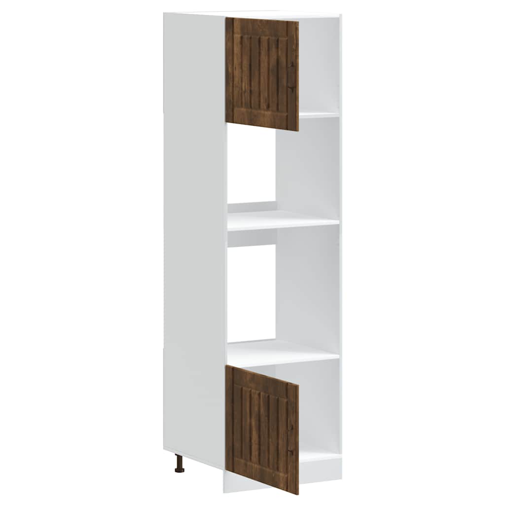 Ovenkasten 2 st Lucca bewerkt hout gerookt eikenkleurig