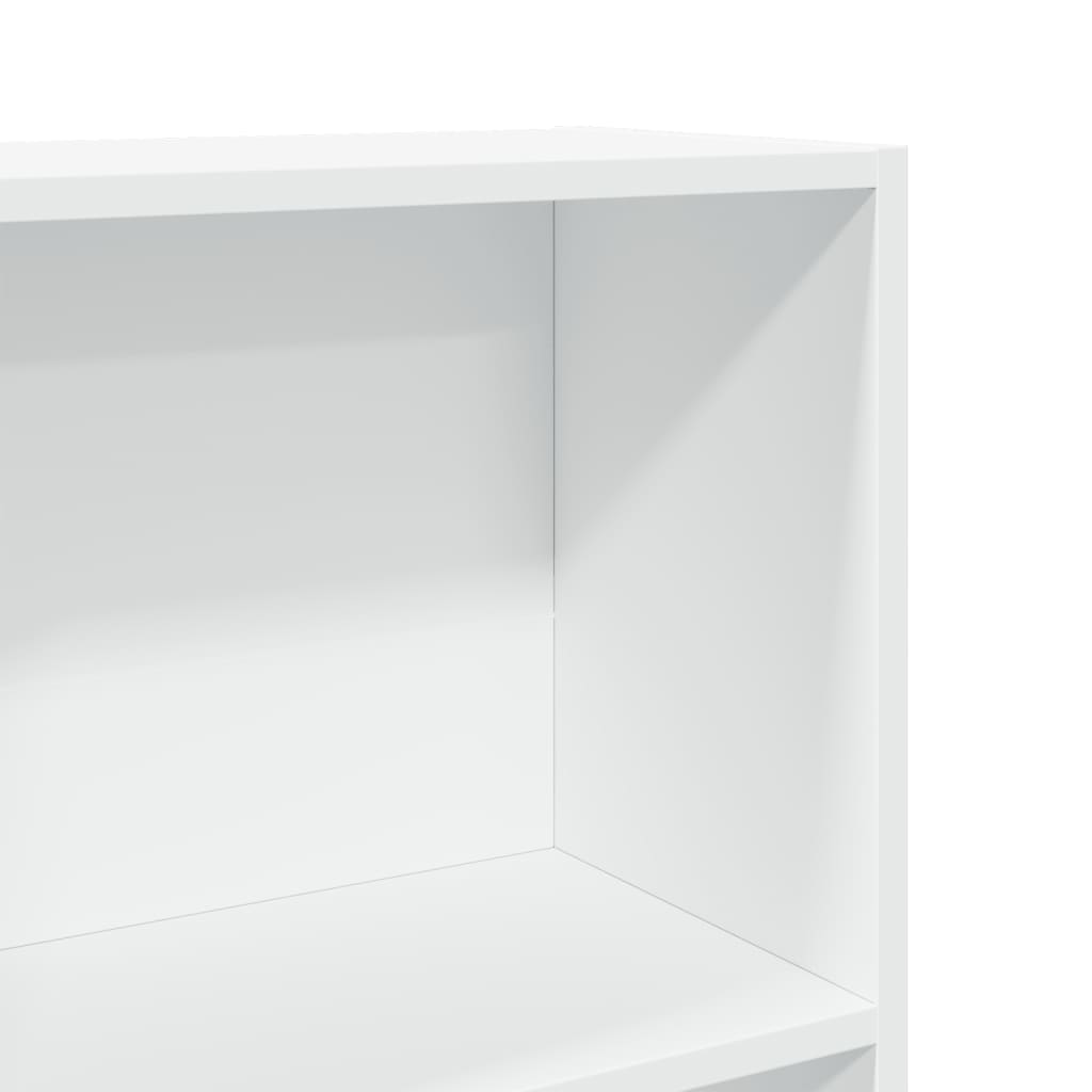 Boekenkast 40x24x143 cm bewerkt hout wit