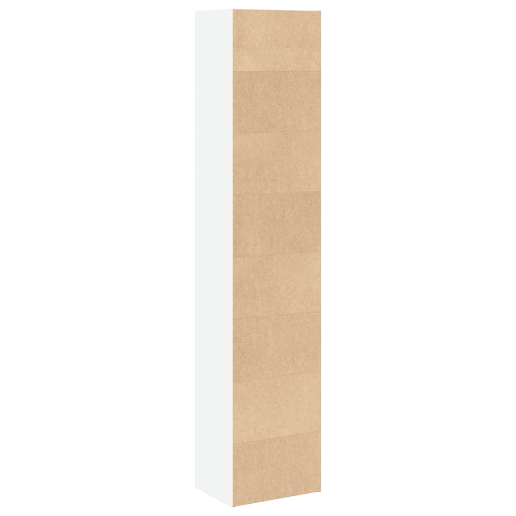 Boekenkast 40x30x189 cm bewerkt hout wit