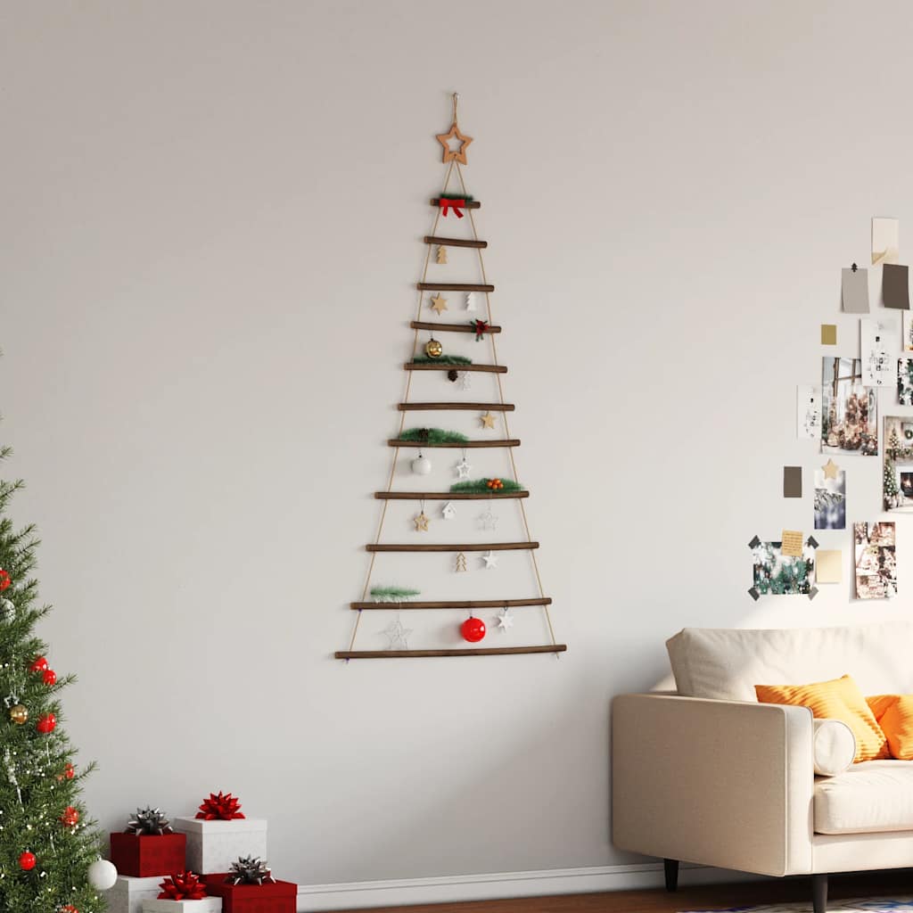 Hangende kerstboom met topster 74x150 cm natuurlijke tak