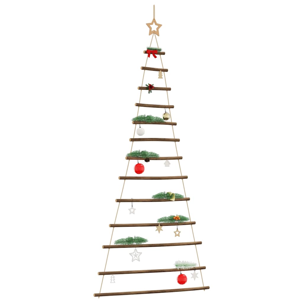 Hangende kerstboom met topster 86x180 cm natuurlijke tak