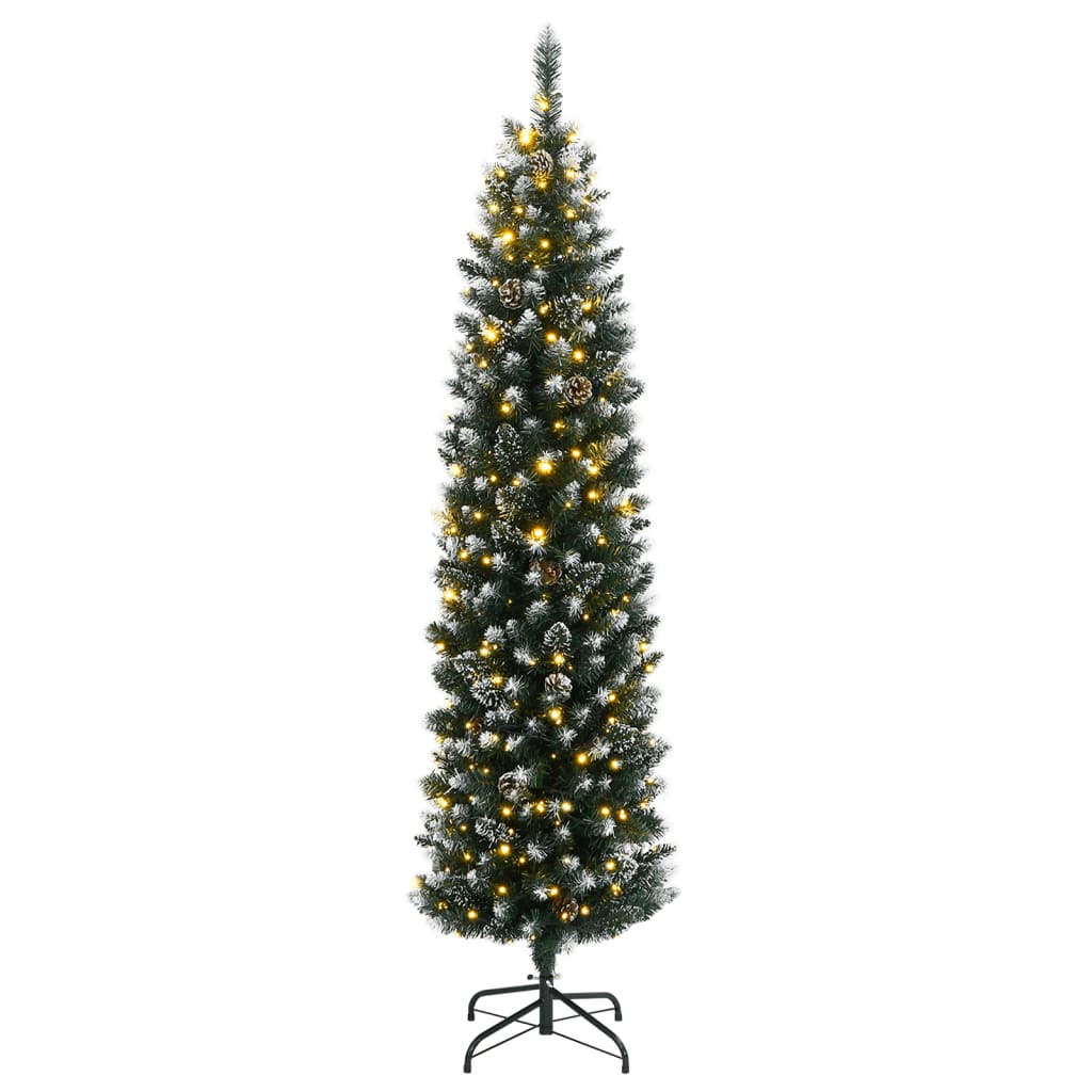 Kunstkerstboom smal met 300 LED's 180 cm