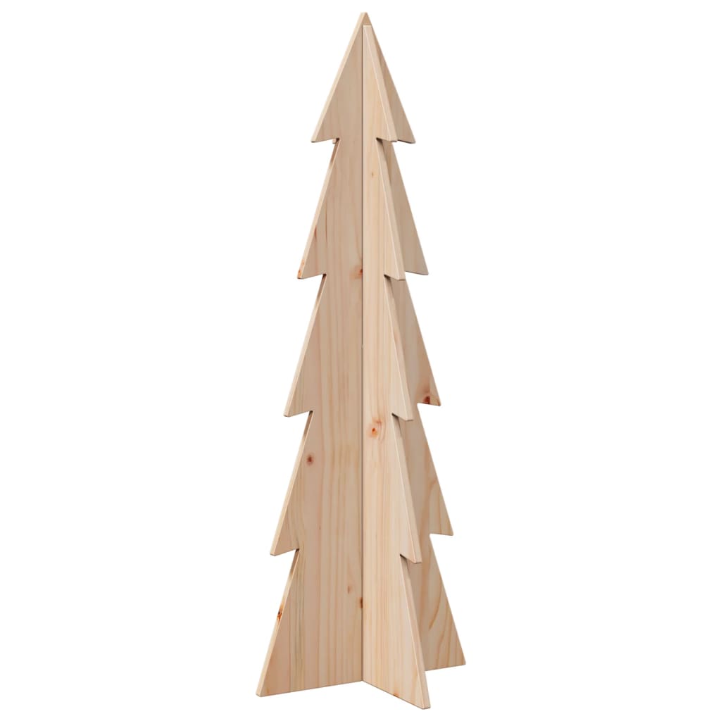 Kerstdecoratie kerstboom 112 cm massief grenenhout