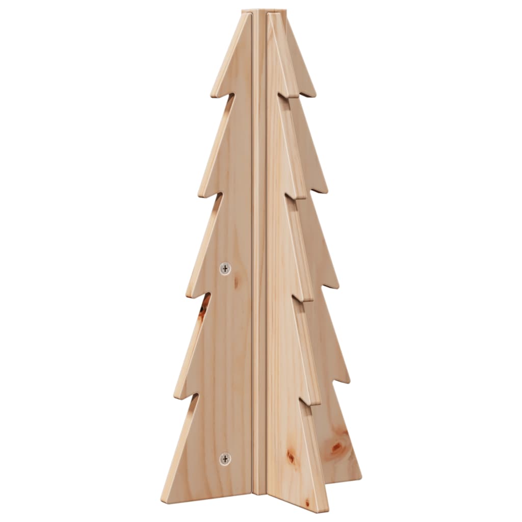 Kerstdecoratie kerstboom 49 cm massief grenenhout