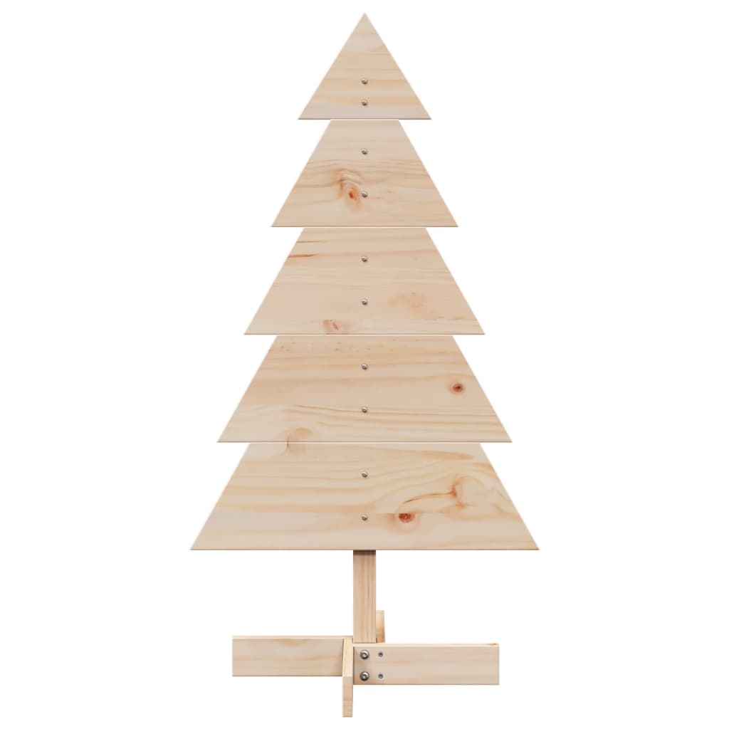 Kerstdecoratie kerstboom 100 cm massief grenenhout