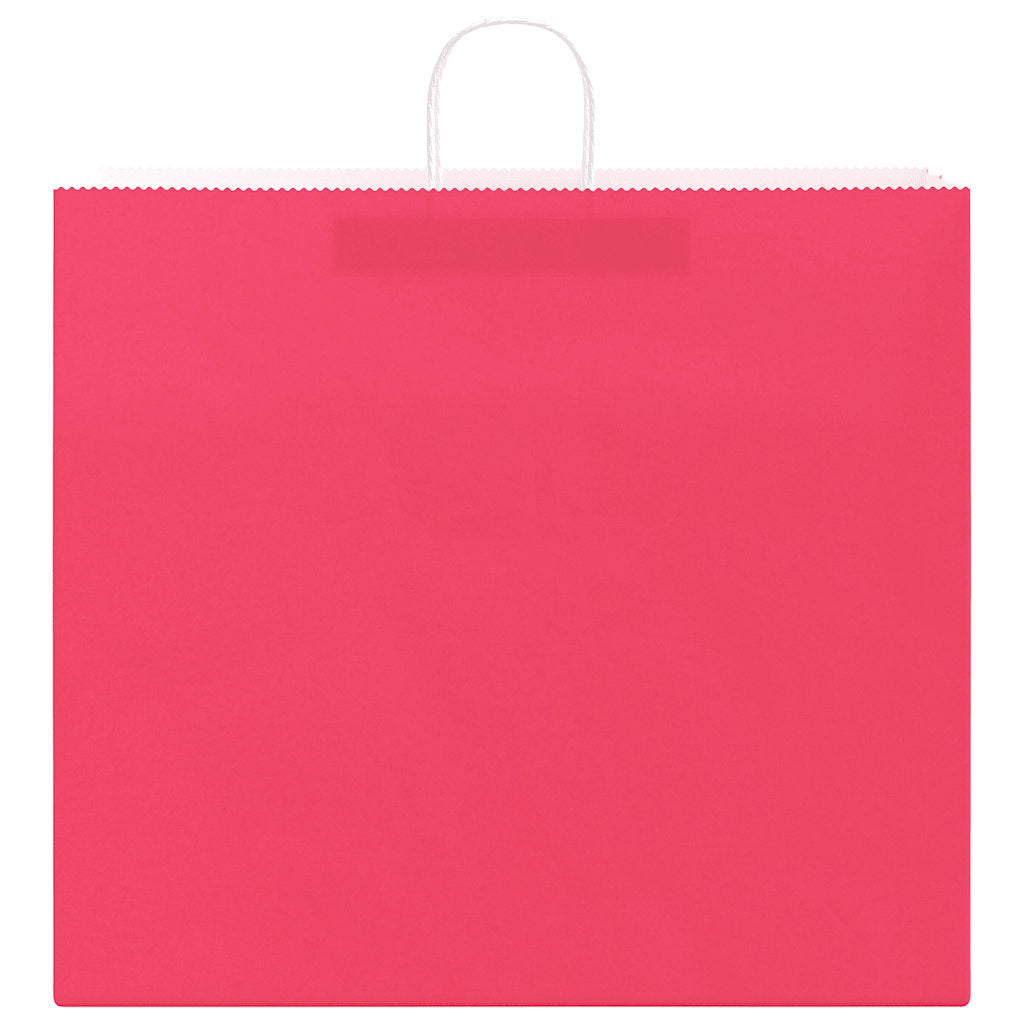 Papieren kraftzakken 50 st met hengsels 54x15x49 cm roze