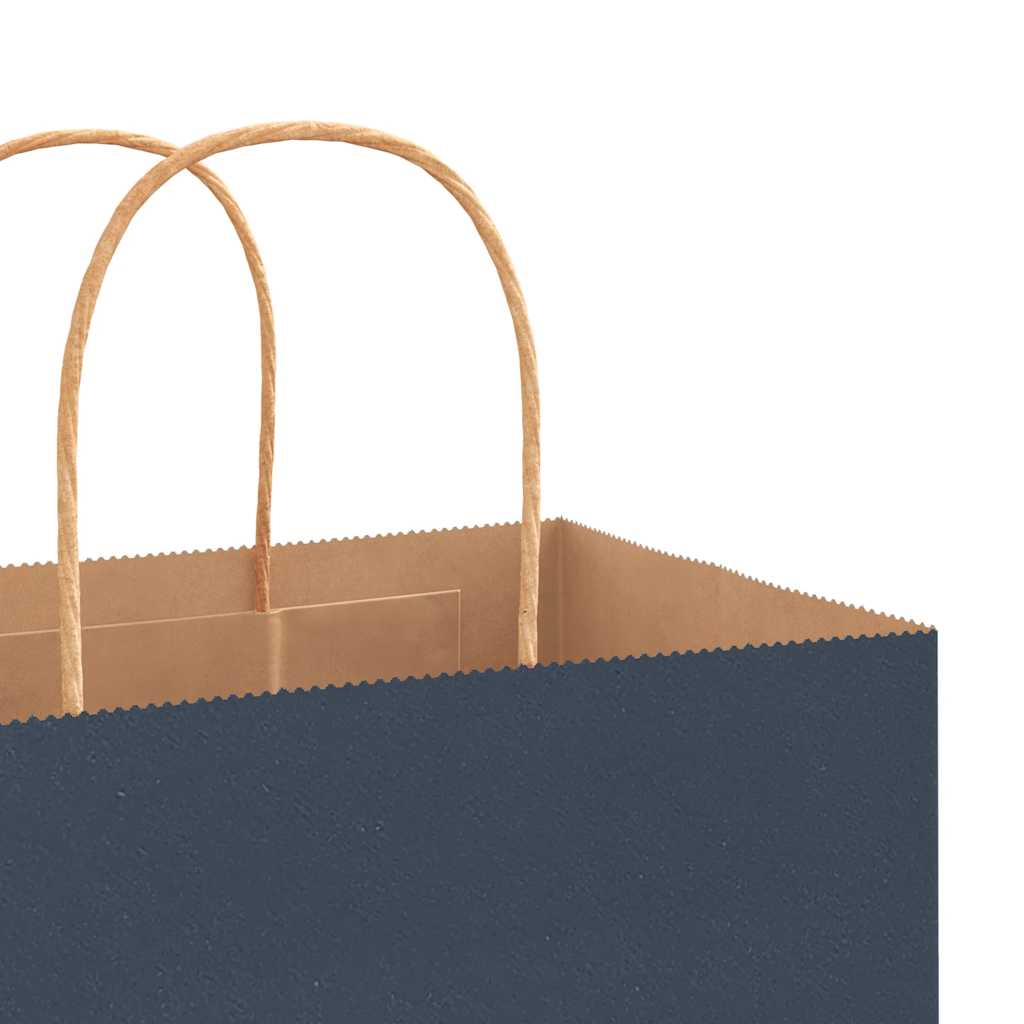 Papieren kraftzakken 250 st met hengsels 32x17x25 cm blauw