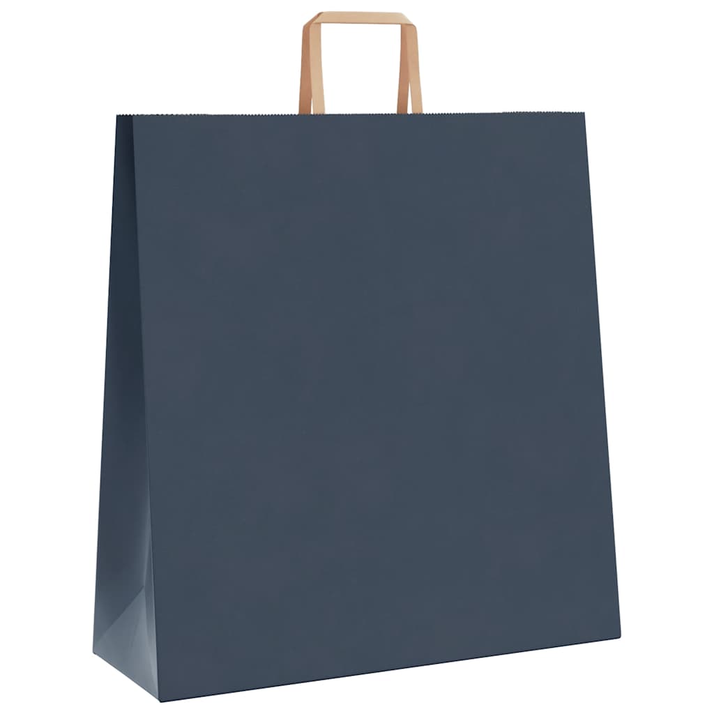 Papieren kraftzakken 50 st met hengsels 45x17x48 cm blauw